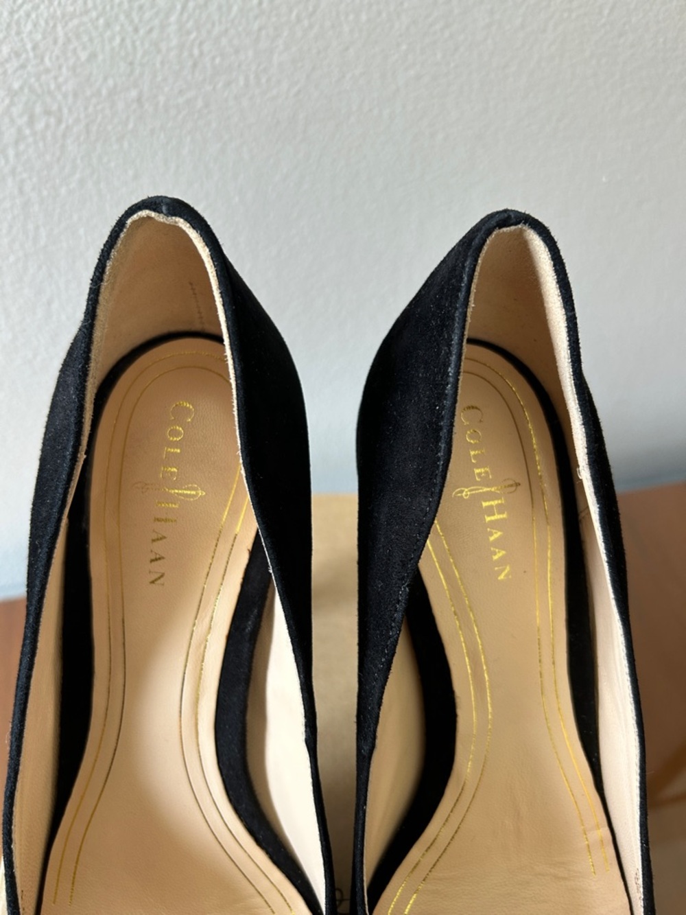 Cole Haan Black Suede Chelsea High Pump - Picture 6 of 11